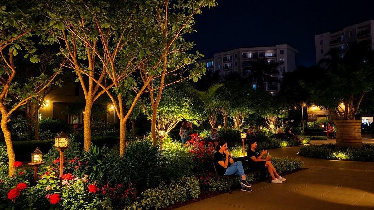 Importância da Iluminação no Jardim Urbano