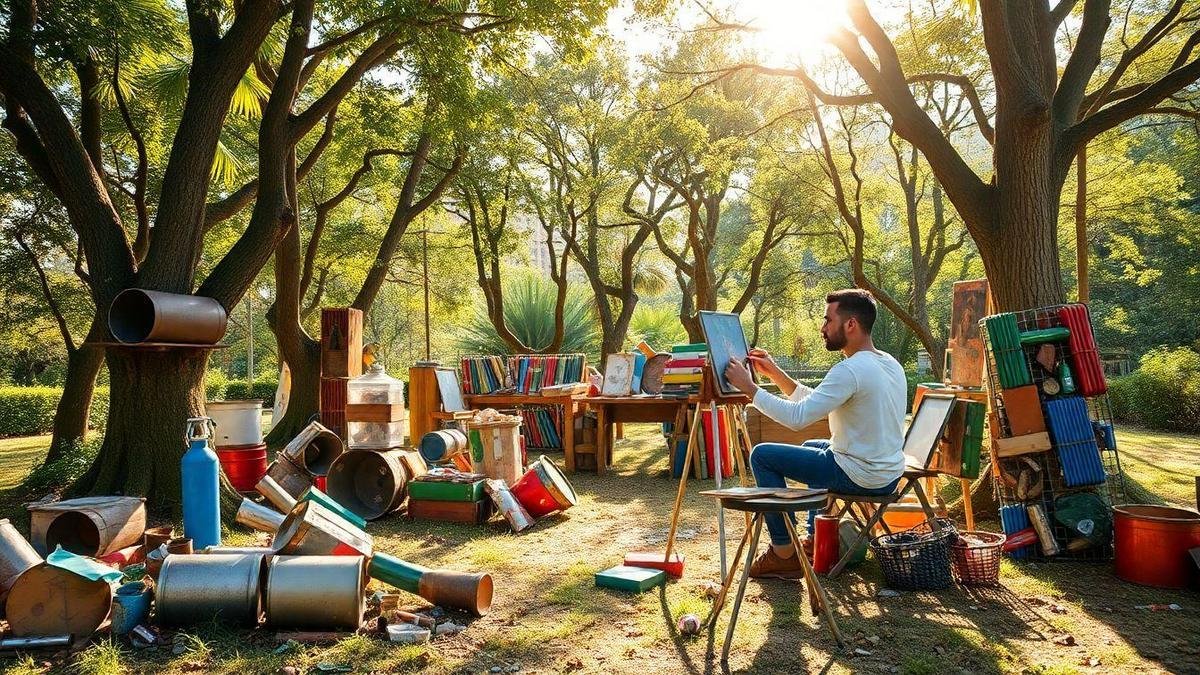Transformação de Lixo em Arte: Criatividade Sem Limites Transformação de Lixo em Arte: Criatividade Sem Limites
